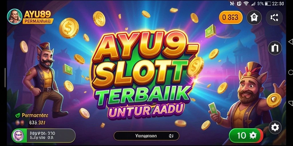Tampilan UI dan gameplay AYU89 yang menarik dan penuh warna.
