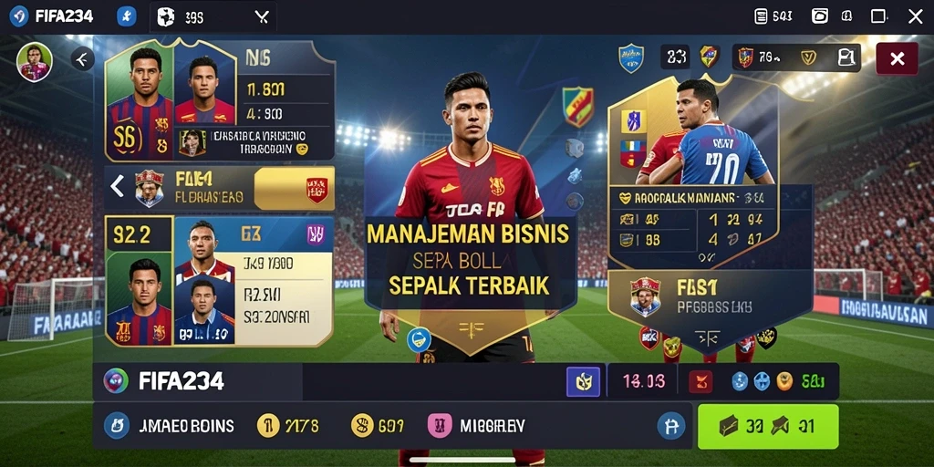 Tampilan seru gameplay <strong>FIFA234</strong> dengan manajemen tim sepak bola.