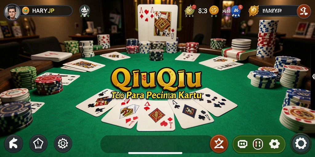 Tangkapan layar utama HARAPJP menampilkan aksi seru permainan QiuQiu.