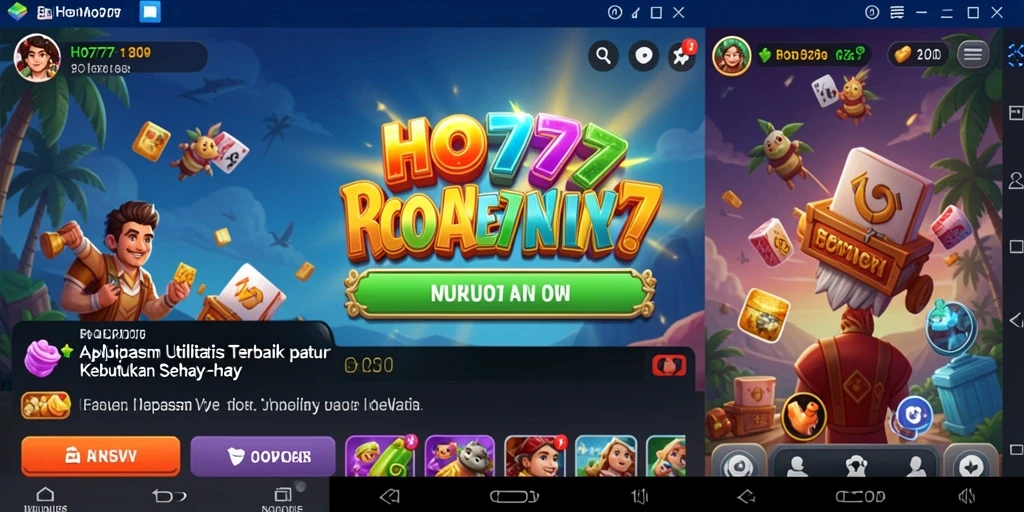 Tampilan antarmuka aplikasi HO777 yang sederhana dan efektif.