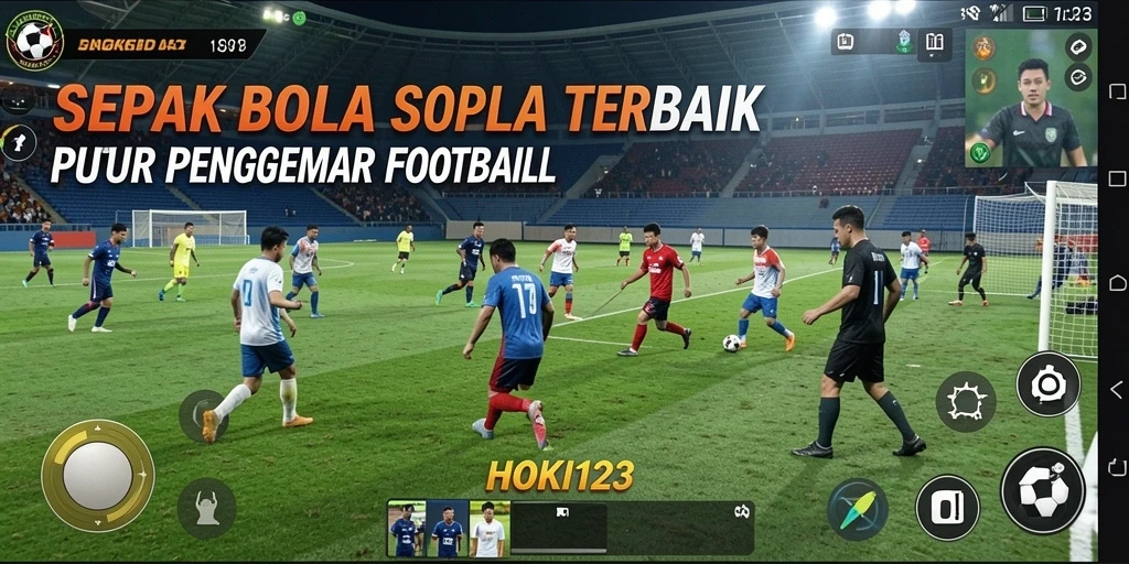 Tampilan gameplay HOKI123 yang seru dan penuh aksi sepak bola.