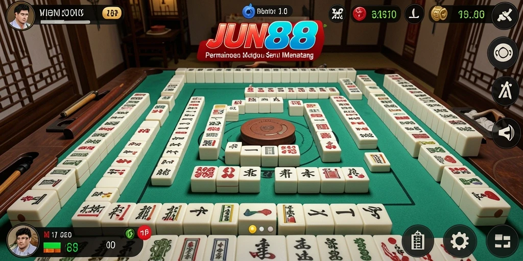 Tampilan gameplay <strong>Mahjong</strong> yang menarik dan menantang di <strong>JUN88</strong>.