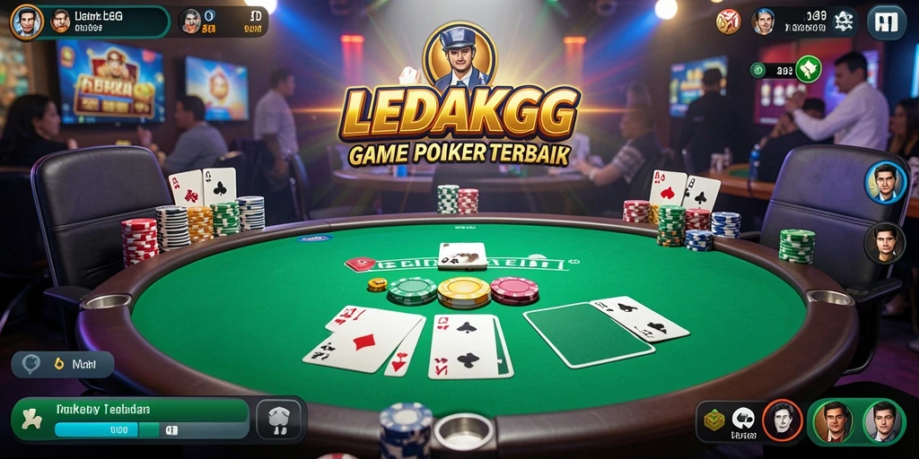 Tampilan gameplay Poker yang seru dan menantang di LEDAKGG.