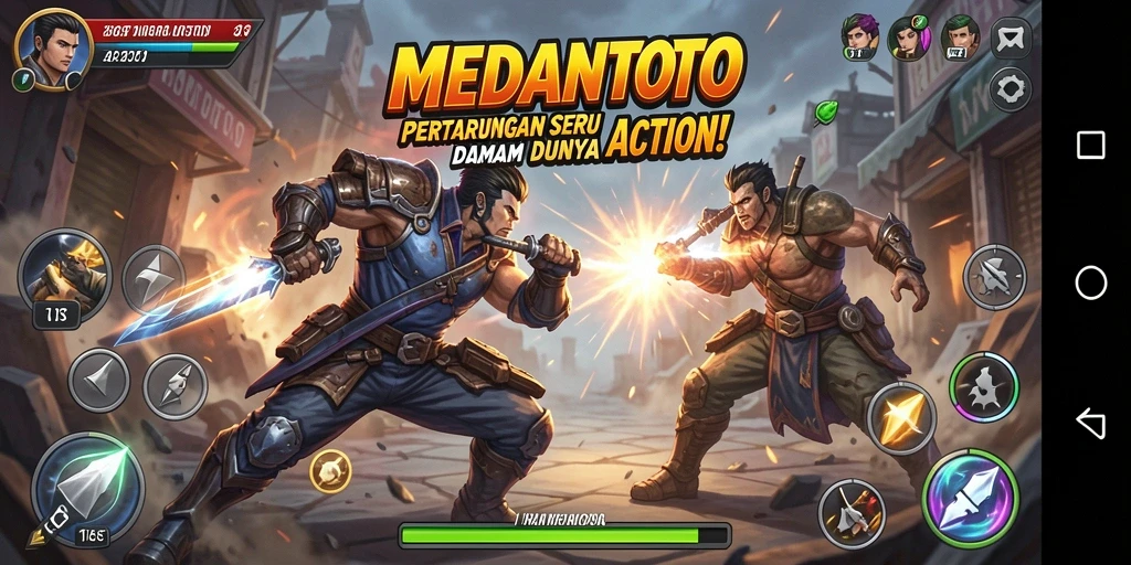 Tangkapan layar MEDANTOTO menampilkan aksi pertarungan yang mendebarkan.