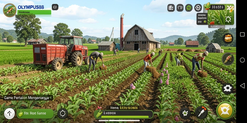 Tampilan menarik dari gameplay OLYMPUS88 saat bertani.
