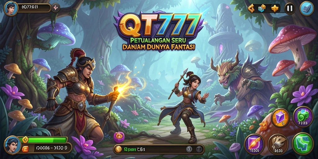 Tampilan seru dari gameplay petualangan di QT777.