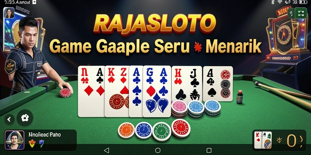 Tampilan permainan Gaple di RAJASLOTO yang menarik dan interaktif.