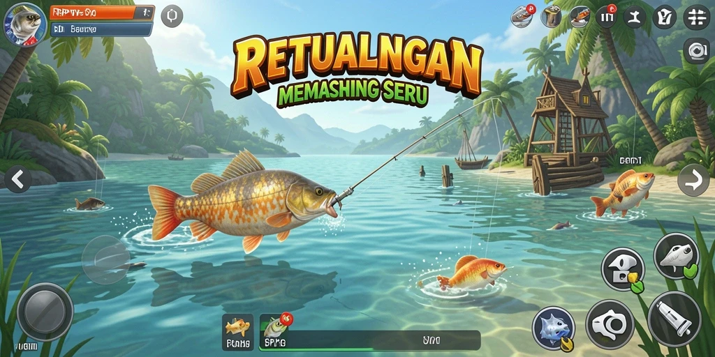 Tangkapan ikan seru dalam gameplay RPYYY yang menawan.