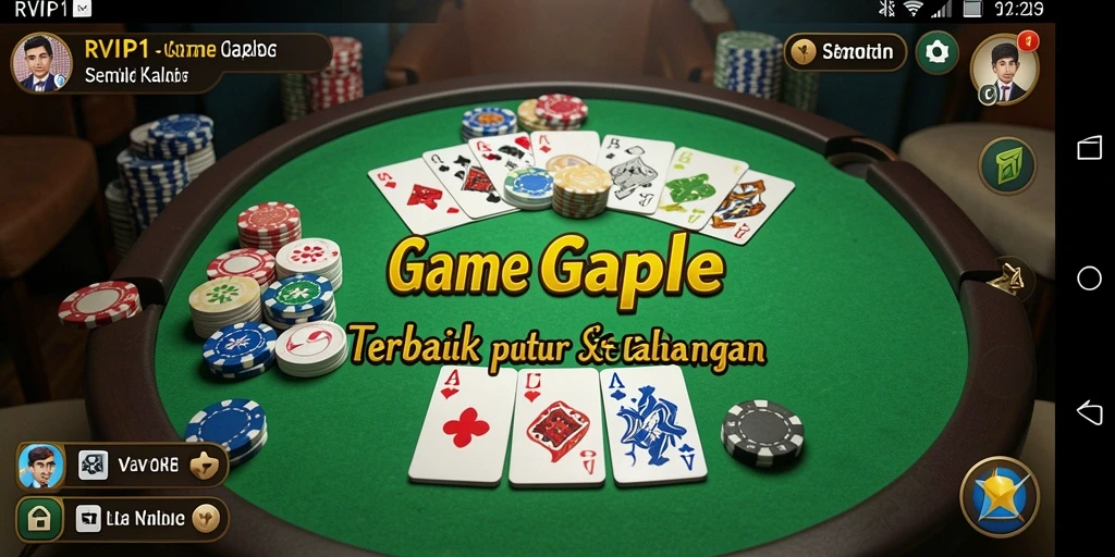 Tampilan permainan Gaple yang menarik dan interaktif.