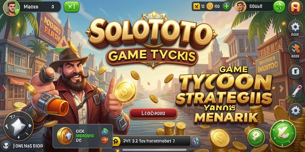 Screenshot gameplay SOLOTOTO menampilkan momen strategis dalam mengelola bisnis.