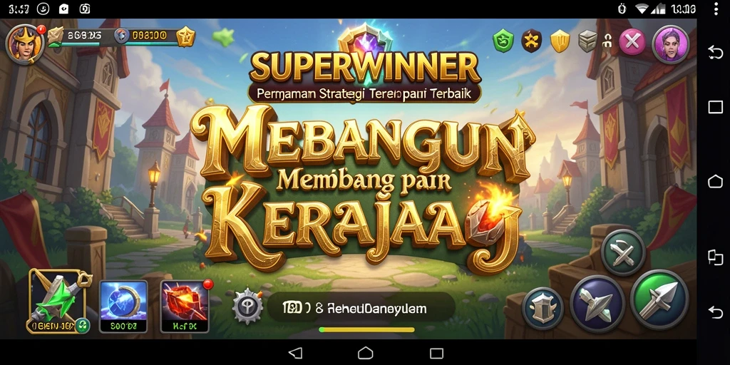 Screenshot gameplay SUPERWINNER dengan aksi strategi yang intens.