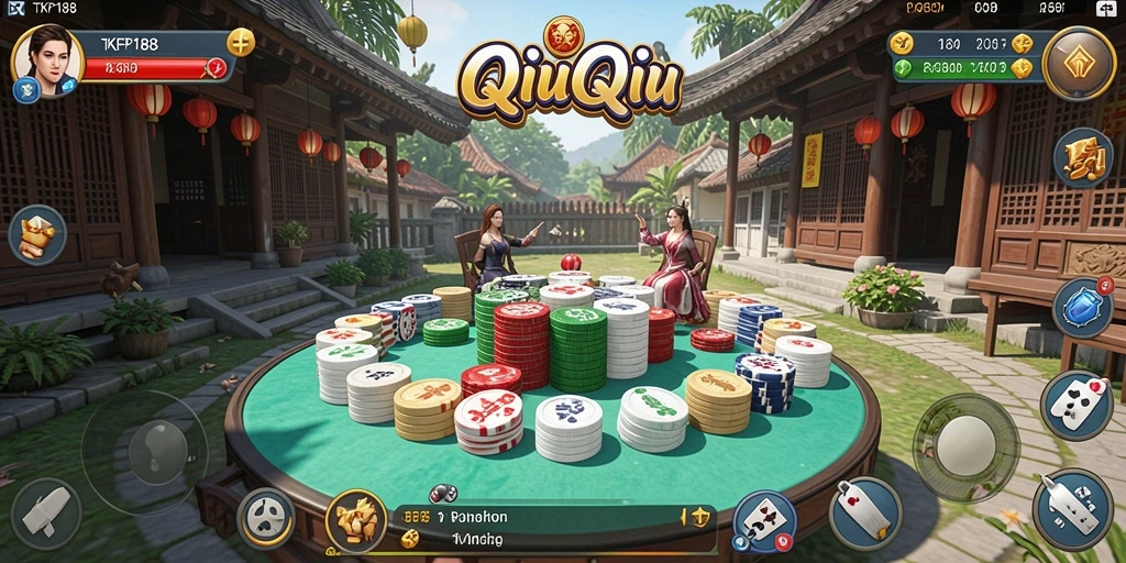 Tampilan menarik dari gameplay QiuQiu TKP188 yang mengasyikkan.